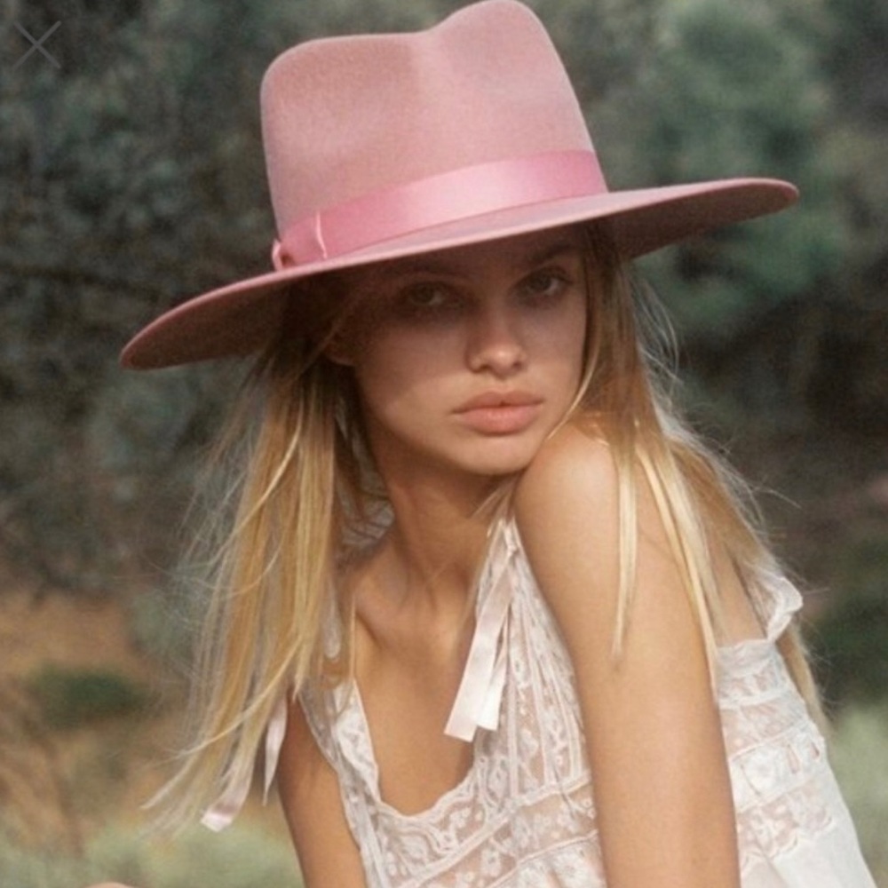 Lack of Color dusty pink fedora hat